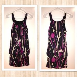 Splatter painted mini dress